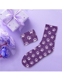 Chaussettes paillettes patte de chat