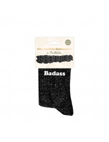 Chaussettes courtes paillettes badass feston