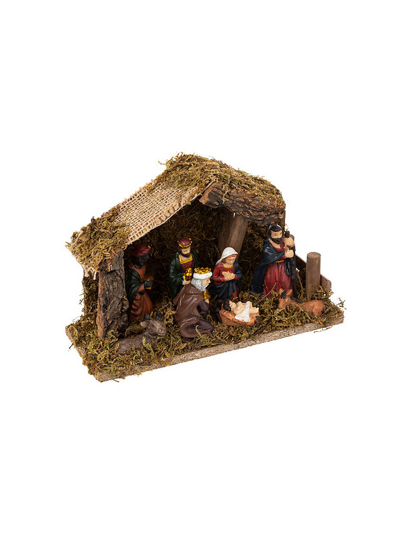 Crèche de Noël à LED avec 7 santons