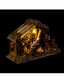 Crèche de Noël à LED avec 7 santons