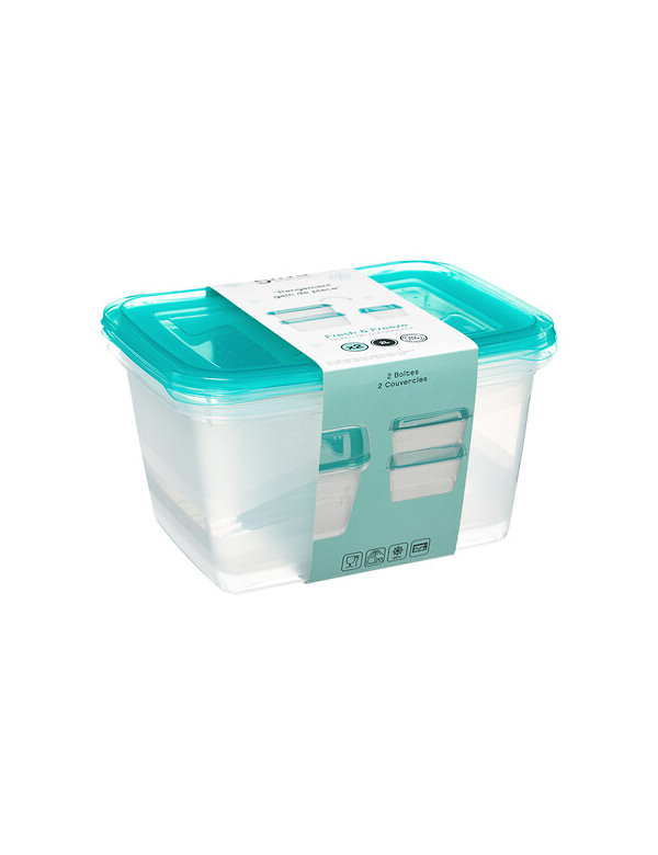 Lot de 2 boîtes de conservation