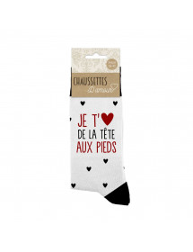 Chaussettes Je t'aime de la tête aux pieds