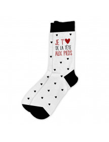 Chaussettes Je t'aime de la tête aux pieds