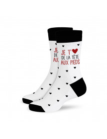 Chaussettes Je t'aime de la tête aux pieds