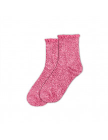 Chaussette paillettes rose