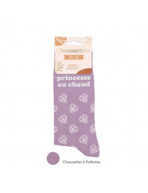Chaussettes à paillettes Princesse au chaud