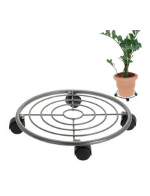 Porte plante métal à roulettes