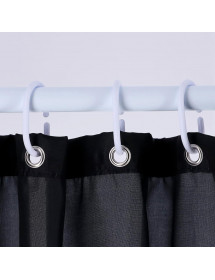 Anneaux pour rideau de douche blanc x12