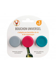 Bouchon de bouteille en silicone x3