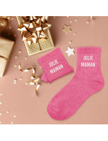 Chaussettes paillettes Jolie maman