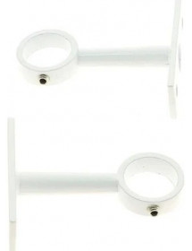 Support tringle Court Blanc 16 mm x2