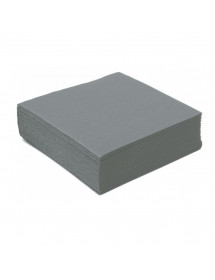 Serviettes en papier Soft Touch gris Acier 38 cm. x40