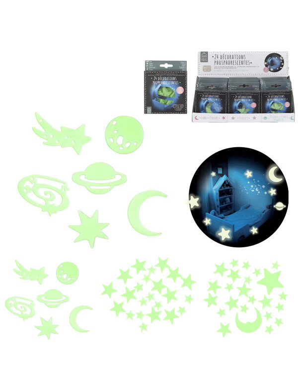 Décorations adhésives phosphorescentes