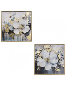 Toile imprimée fleur Jiho 50 x 50 cm Atmosphera