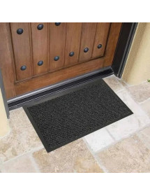 Tapis d'entrée Lisa noir 60x80 cm