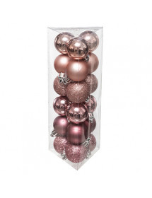Boules de Noël Rode gold x18