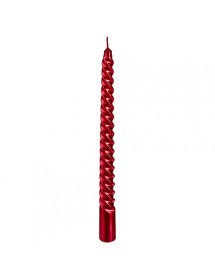 Lot de 4 bougies bâtons pailletées rouge