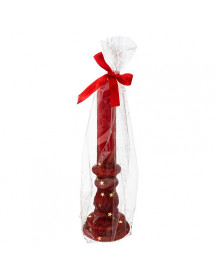 Bougie Chandelle pailletée rouge