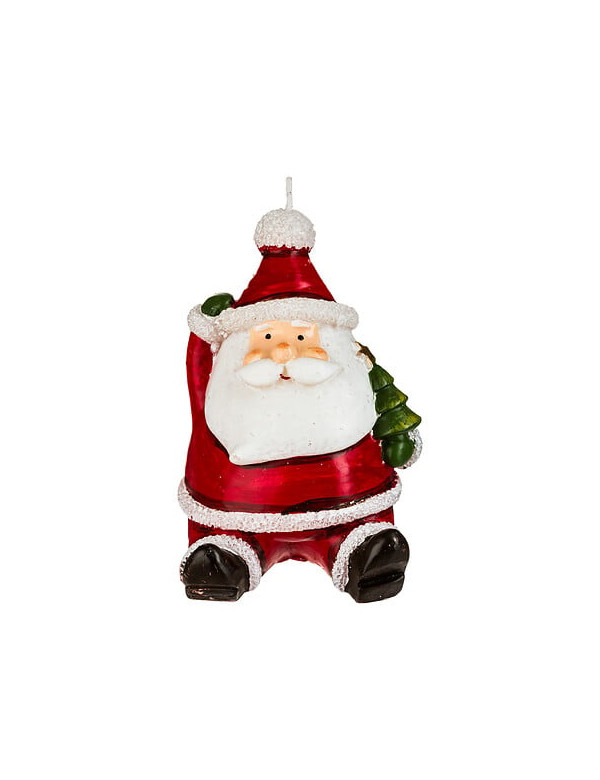 Bougie père noël assis