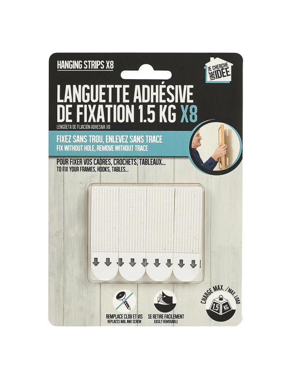 Languettes adhésives de fixation X8