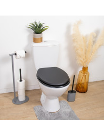 Abattant de toilette en bois noir mat