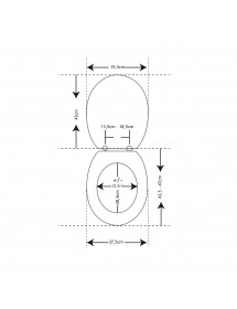 Abattant de toilette en bois aquarelle