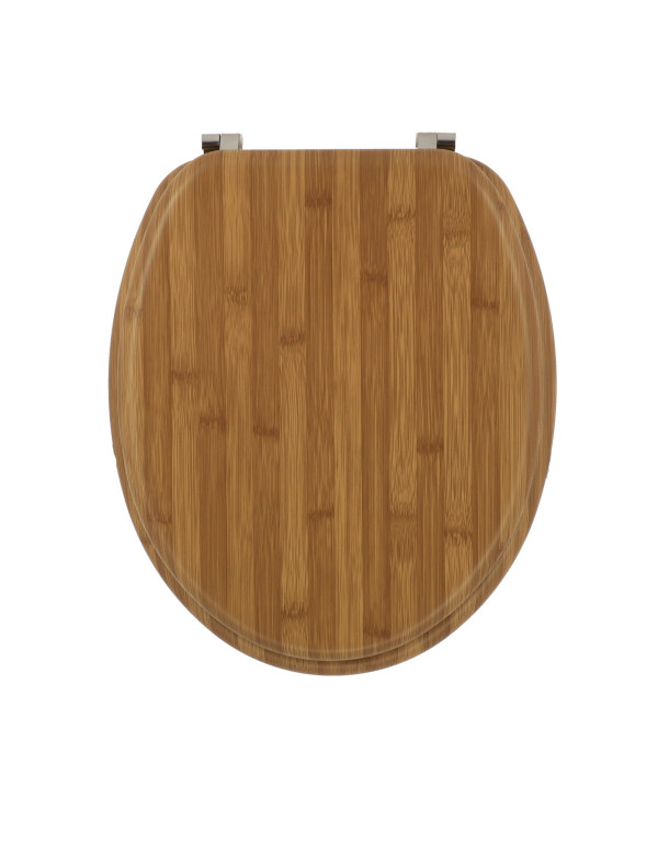 Abattant de toilette en bois bambou foncé