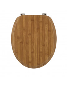 Abattant de toilette en bois bambou foncé