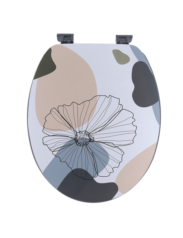 Abattant de toilette en bois flowers