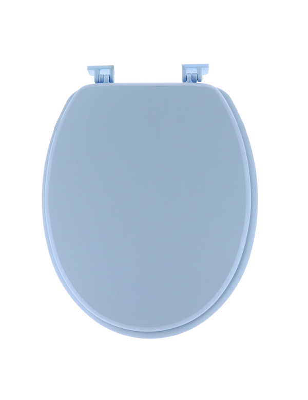 Abattant de toilette en bois bleu ciel