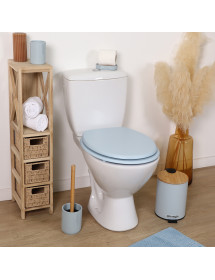 Abattant de toilette en bois bleu ciel