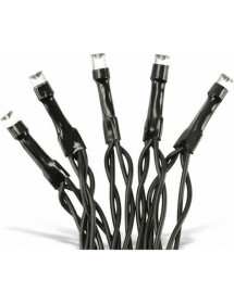 Guirlande de Noël lumineuse blanc froid à piles 96 led