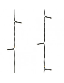 Rideau lumineux extérieur solaire 204 LED blanc chaud