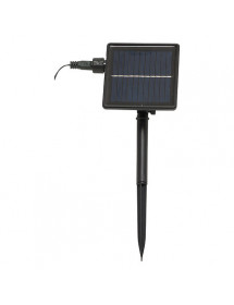 Rideau lumineux extérieur solaire 204 LED blanc chaud