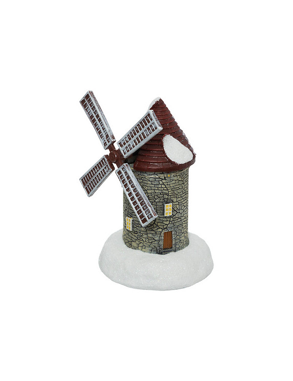 Moulin lumineux de village miniature de Noël