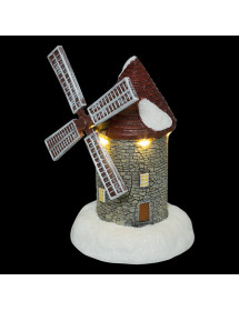 Moulin lumineux de village miniature de Noël