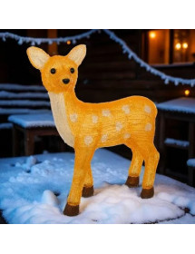 Biche de Noël lumineuse solaire