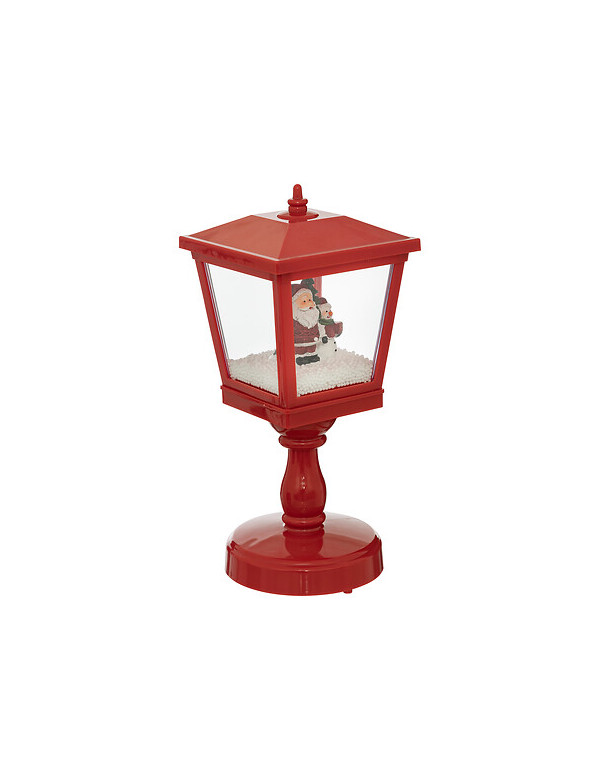 Lanterne de Noël lumineuse avec neige animé