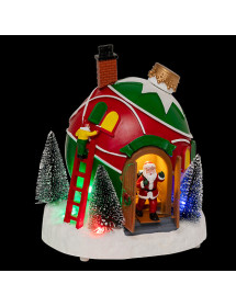 Maison pere Noël village miniature