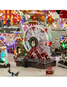 Grande roue de Noël pour village miniature