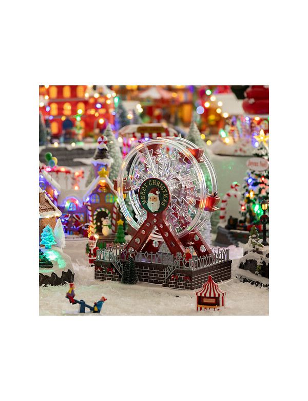 Grande roue de Noël pour village miniature