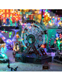 Grande roue de Noël pour village miniature