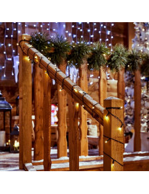 Guirlande de Noël lumineuse 120 led blanc chaud