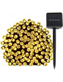 Guirlande de Noël lumineuse 300 led blanc chaud solaire