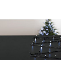 Guirlande de Noël lumineuse 300 led blanc froid solaire