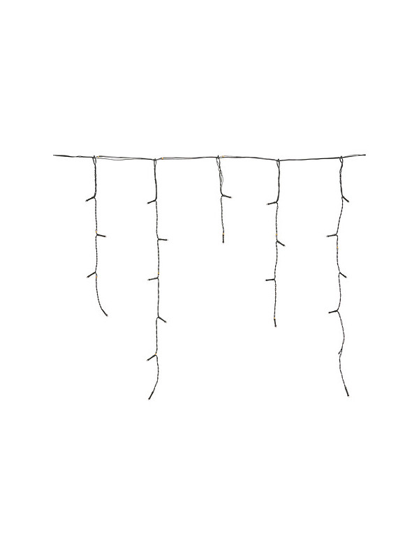 Rideau stalactite lumineux solaire blanc froid