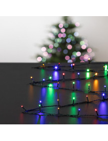 Guirlande de Noël lumineuse 50 Led multicolore solaire