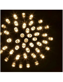 Guirlande de Noël lumineuse 50 Led blanc chaud solaire