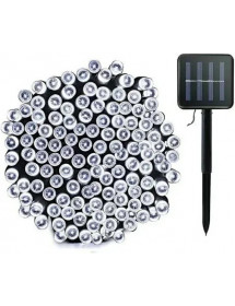 Guirlande de Noël lumineuse 50 Led blanc froid solaire