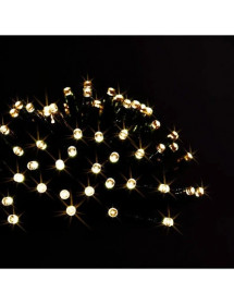 Guirlande de Noël lumineuse 100 led blanc chaud solaire